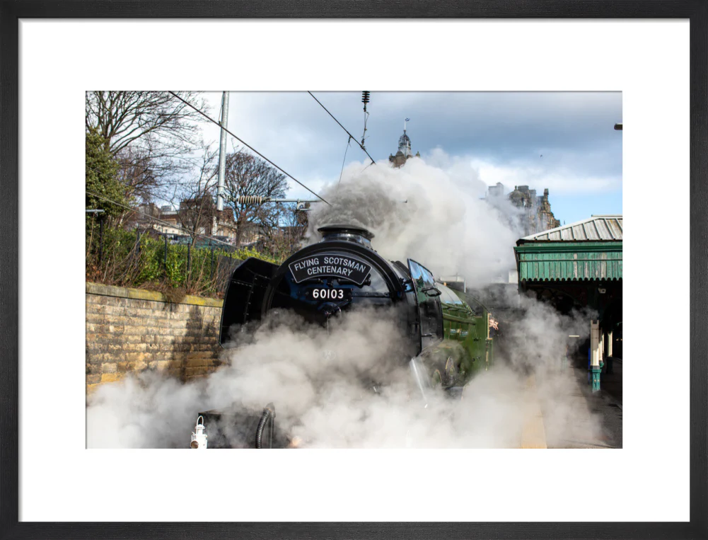Flying Scotsman leaving Waverley Station, Edinburgh. - Image 13