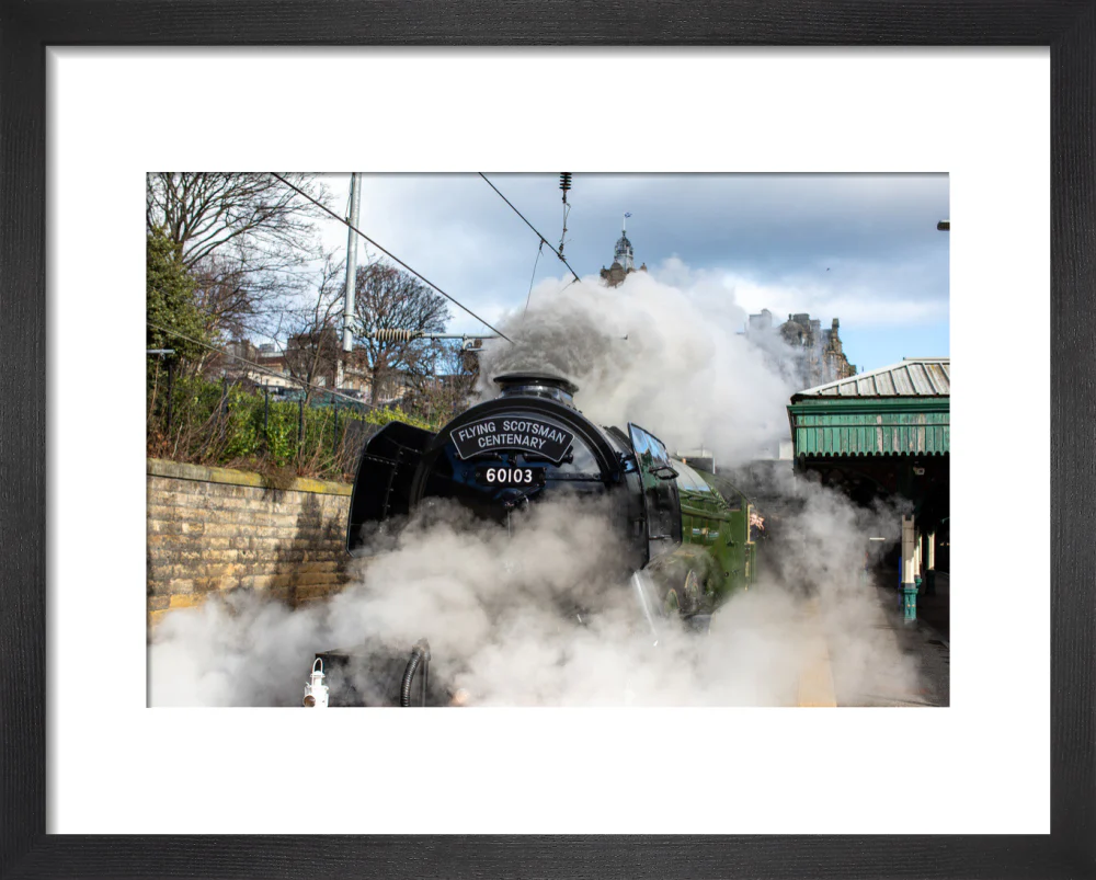 Flying Scotsman leaving Waverley Station, Edinburgh. - Image 3