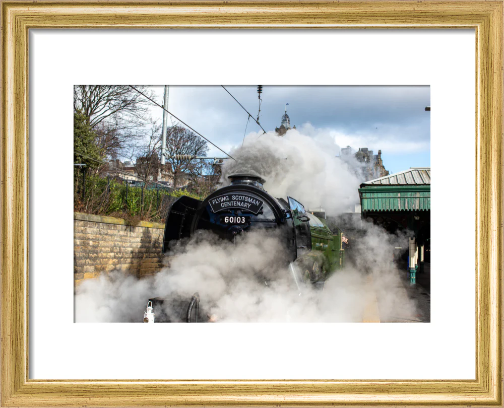 Flying Scotsman leaving Waverley Station, Edinburgh. - Image 5