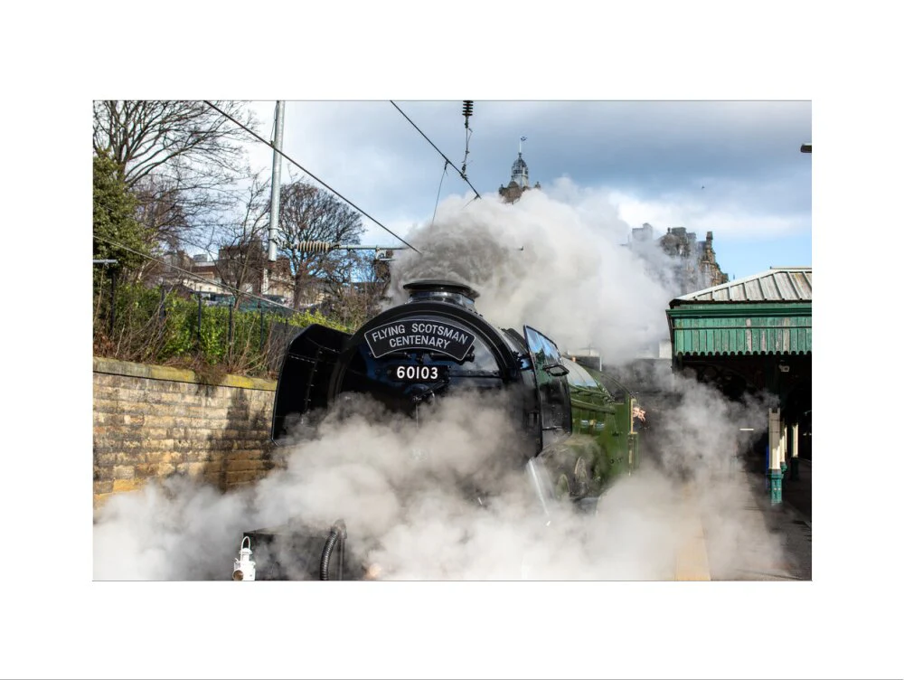 Flying Scotsman leaving Waverley Station, Edinburgh. - Image 50