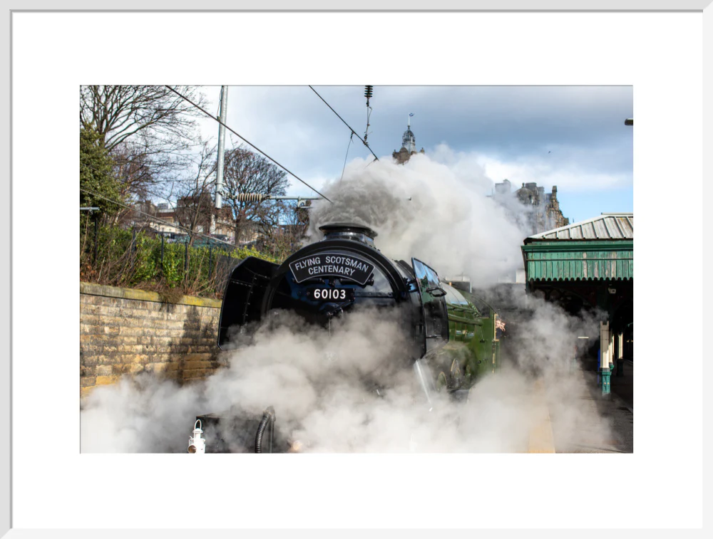 Flying Scotsman leaving Waverley Station, Edinburgh. - Image 57