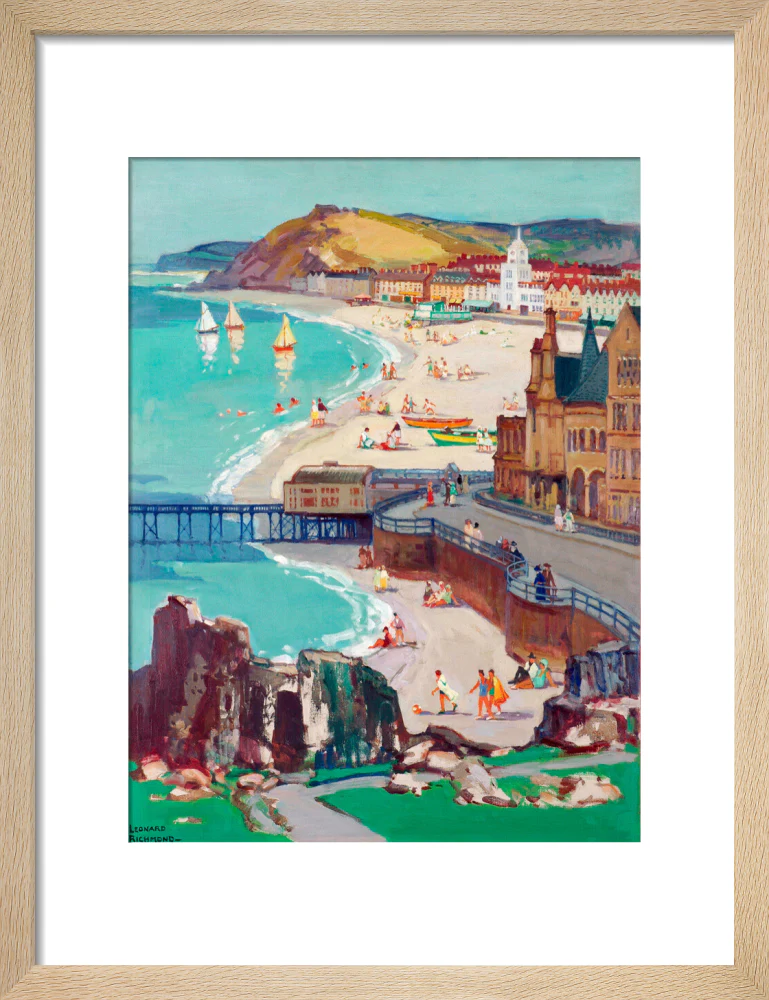 Aberystwyth, Oil on canvas, by Leonard Richmond, c.1954 - Image 11