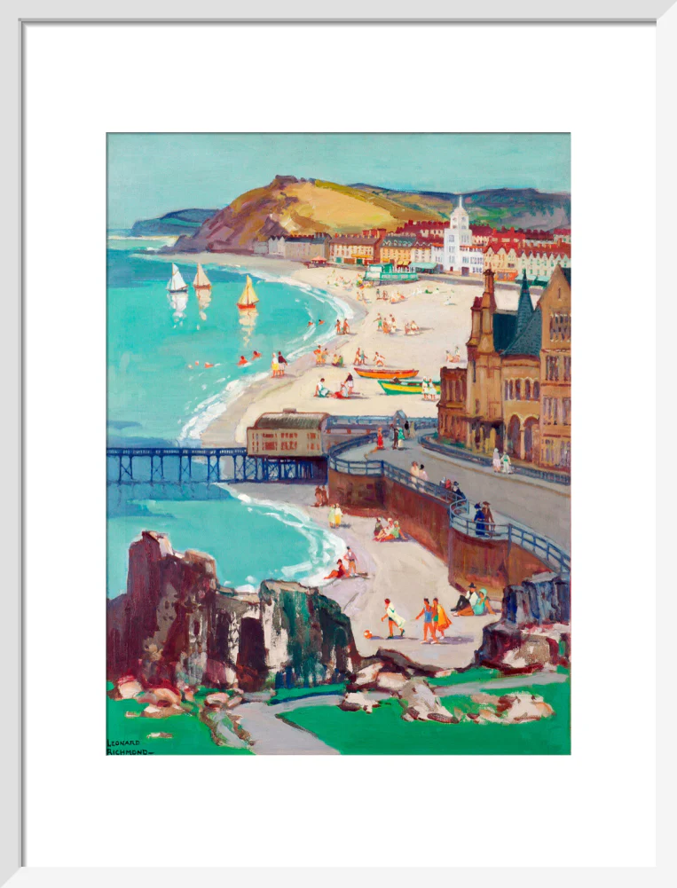 Aberystwyth, Oil on canvas, by Leonard Richmond, c.1954 - Image 14