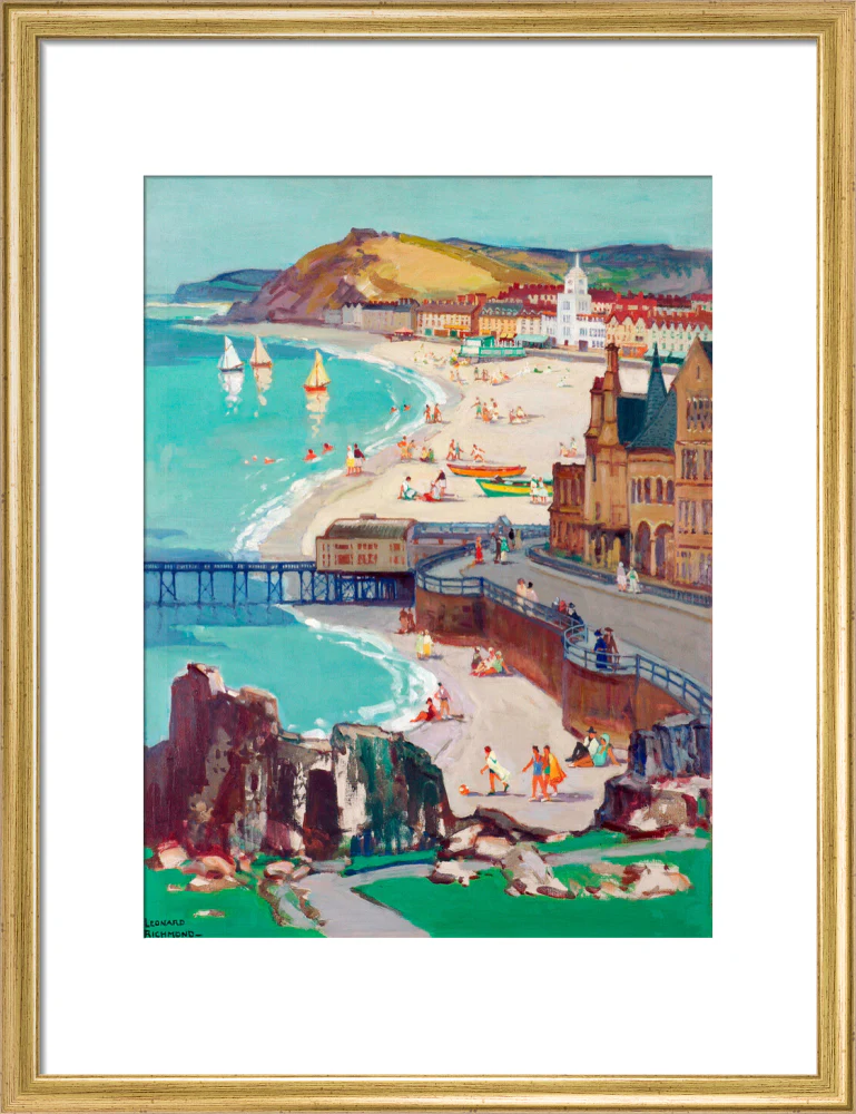 Aberystwyth, Oil on canvas, by Leonard Richmond, c.1954 - Image 15