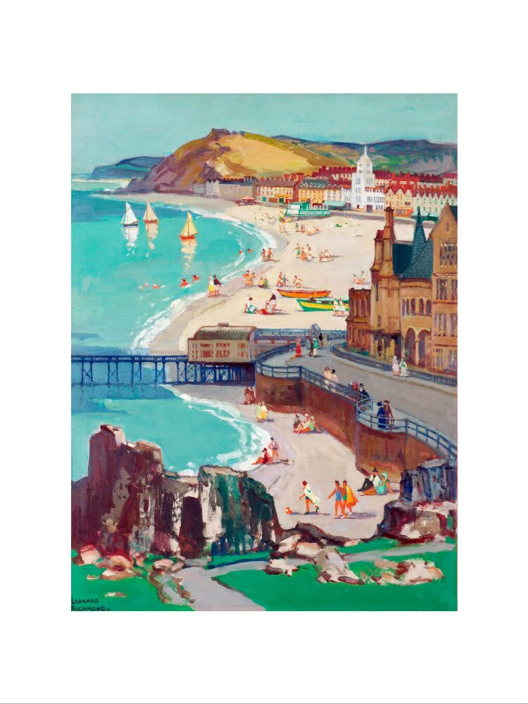 Aberystwyth, Oil on canvas, by Leonard Richmond, c.1954 - Image 17