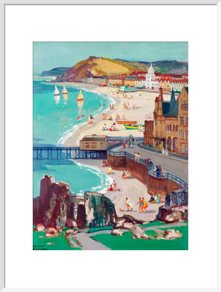 Aberystwyth, Oil on canvas, by Leonard Richmond, c.1954 - Image 24