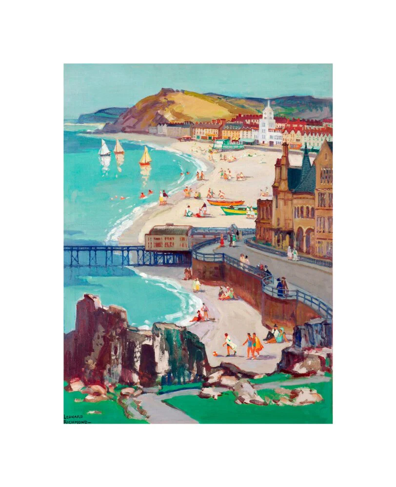 Aberystwyth, Oil on canvas, by Leonard Richmond, c.1954 - Image 27