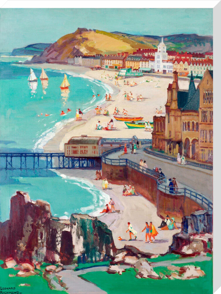 Aberystwyth, Oil on canvas, by Leonard Richmond, c.1954 - Image 34