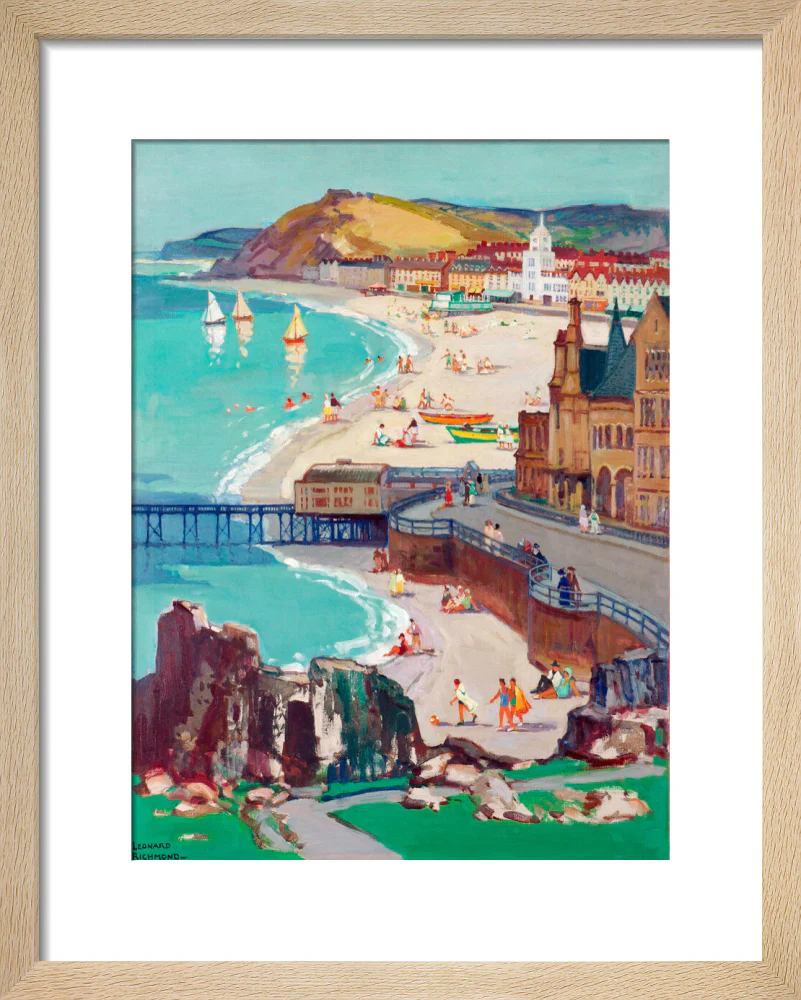 Aberystwyth, Oil on canvas, by Leonard Richmond, c.1954 - Image 39