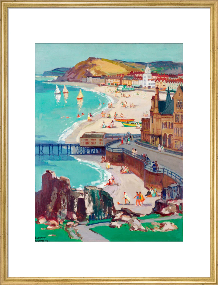 Aberystwyth, Oil on canvas, by Leonard Richmond, c.1954 - Image 53