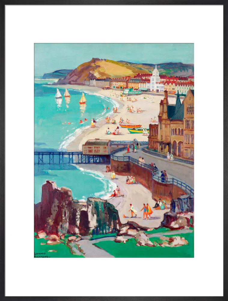 Aberystwyth, Oil on canvas, by Leonard Richmond, c.1954 - Image 56