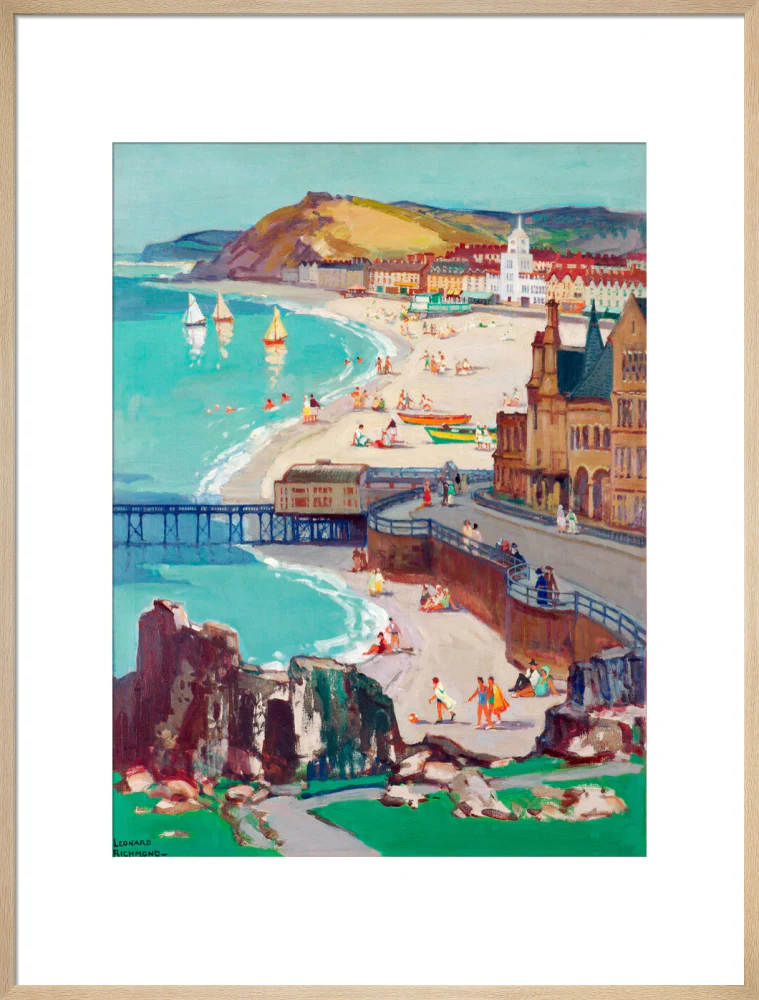 Aberystwyth, Oil on canvas, by Leonard Richmond, c.1954 - Image 59