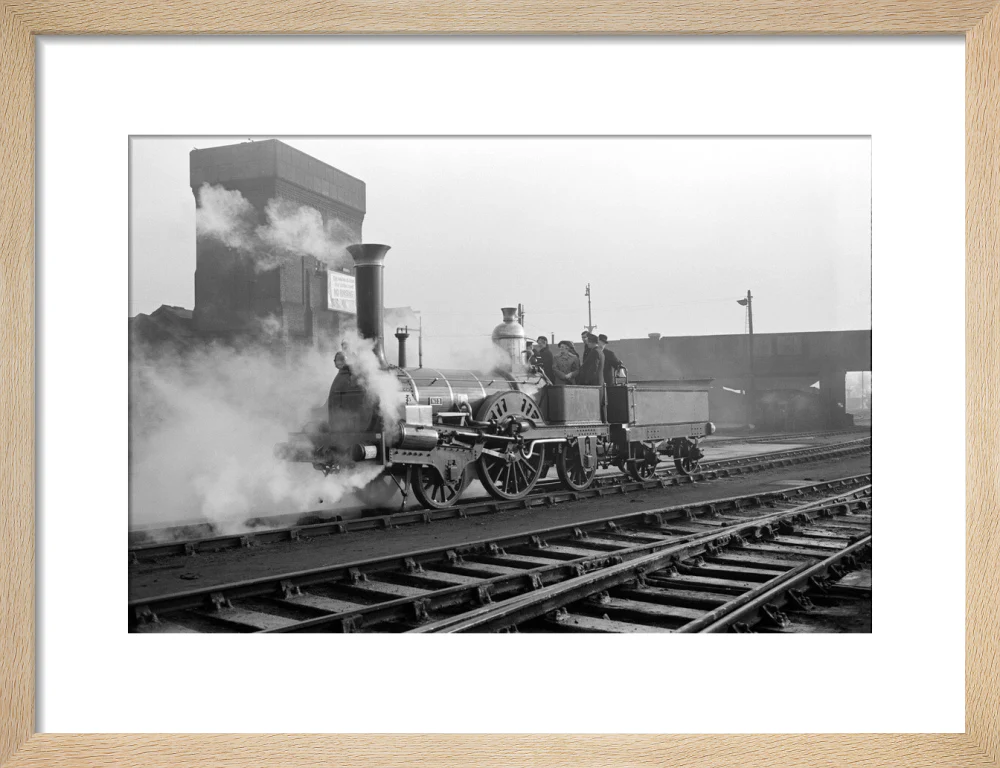 Buddicom 2-2-2 locomotive no. 3 of the former Western Railway of France, 12 January 1951. - Image 11