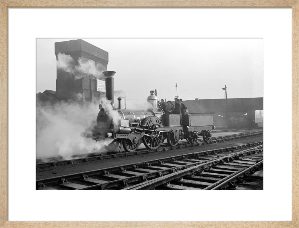 Buddicom 2-2-2 locomotive no. 3 of the former Western Railway of France, 12 January 1951. - Image 16