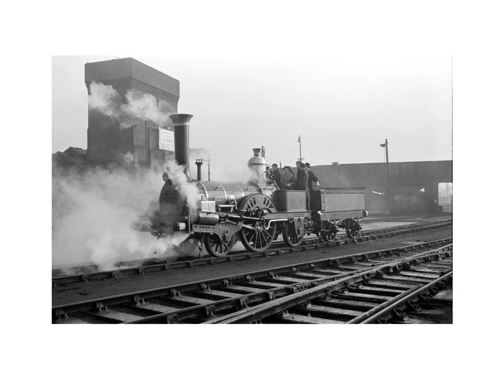 Buddicom 2-2-2 locomotive no. 3 of the former Western Railway of France, 12 January 1951. - Image 17