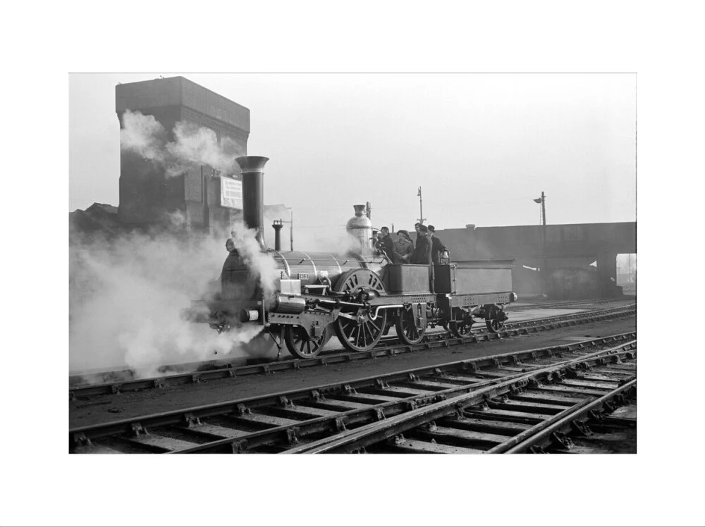 Buddicom 2-2-2 locomotive no. 3 of the former Western Railway of France, 12 January 1951. - Image 22