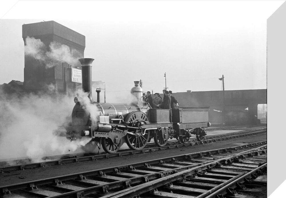 Buddicom 2-2-2 locomotive no. 3 of the former Western Railway of France, 12 January 1951. - Image 31