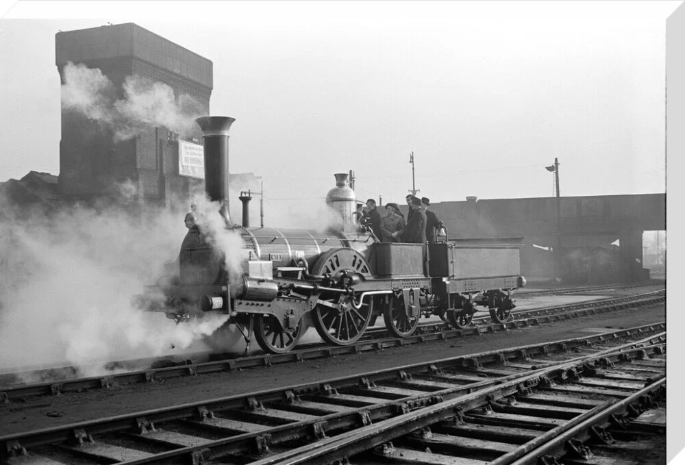Buddicom 2-2-2 locomotive no. 3 of the former Western Railway of France, 12 January 1951. - Image 34