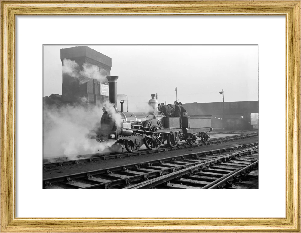 Buddicom 2-2-2 locomotive no. 3 of the former Western Railway of France, 12 January 1951. - Image 43