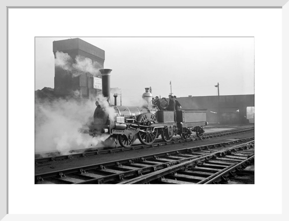 Buddicom 2-2-2 locomotive no. 3 of the former Western Railway of France, 12 January 1951. - Image 47