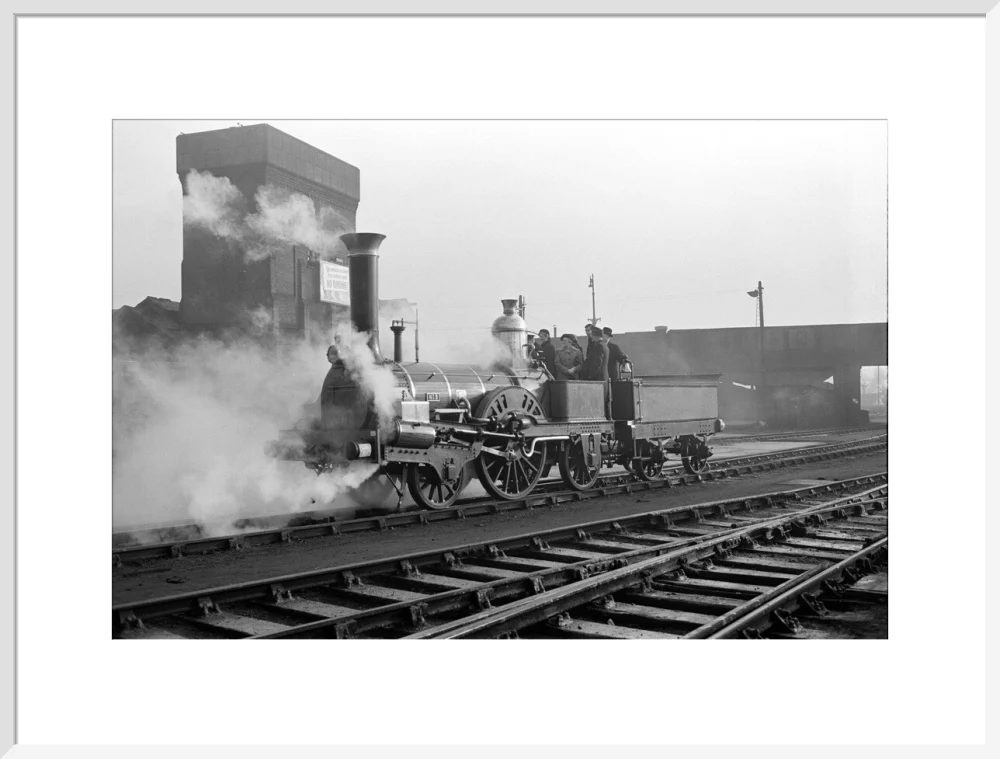 Buddicom 2-2-2 locomotive no. 3 of the former Western Railway of France, 12 January 1951. - Image 57