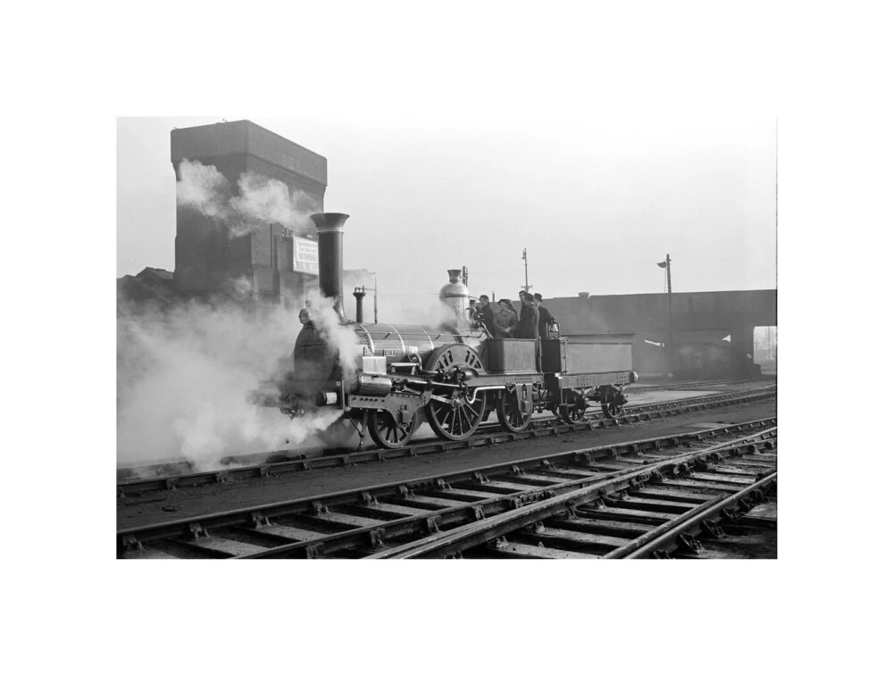 Buddicom 2-2-2 locomotive no. 3 of the former Western Railway of France, 12 January 1951. - Image 60
