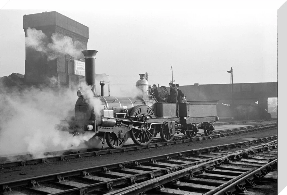 Buddicom 2-2-2 locomotive no. 3 of the former Western Railway of France, 12 January 1951. - Image 66