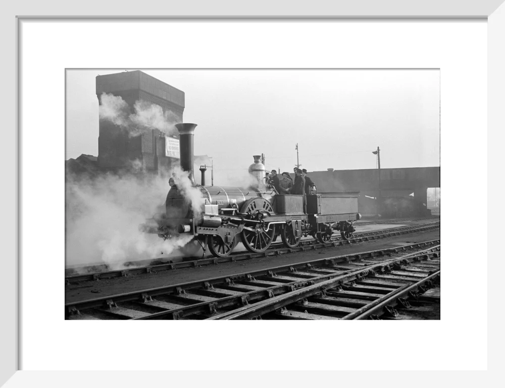 Buddicom 2-2-2 locomotive no. 3 of the former Western Railway of France, 12 January 1951. - Image 9