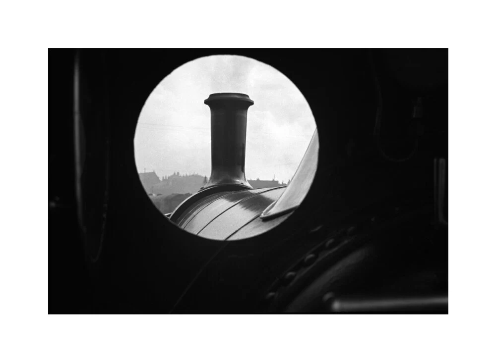View through locomotive cab window of GNR Stirling Single - Image 61