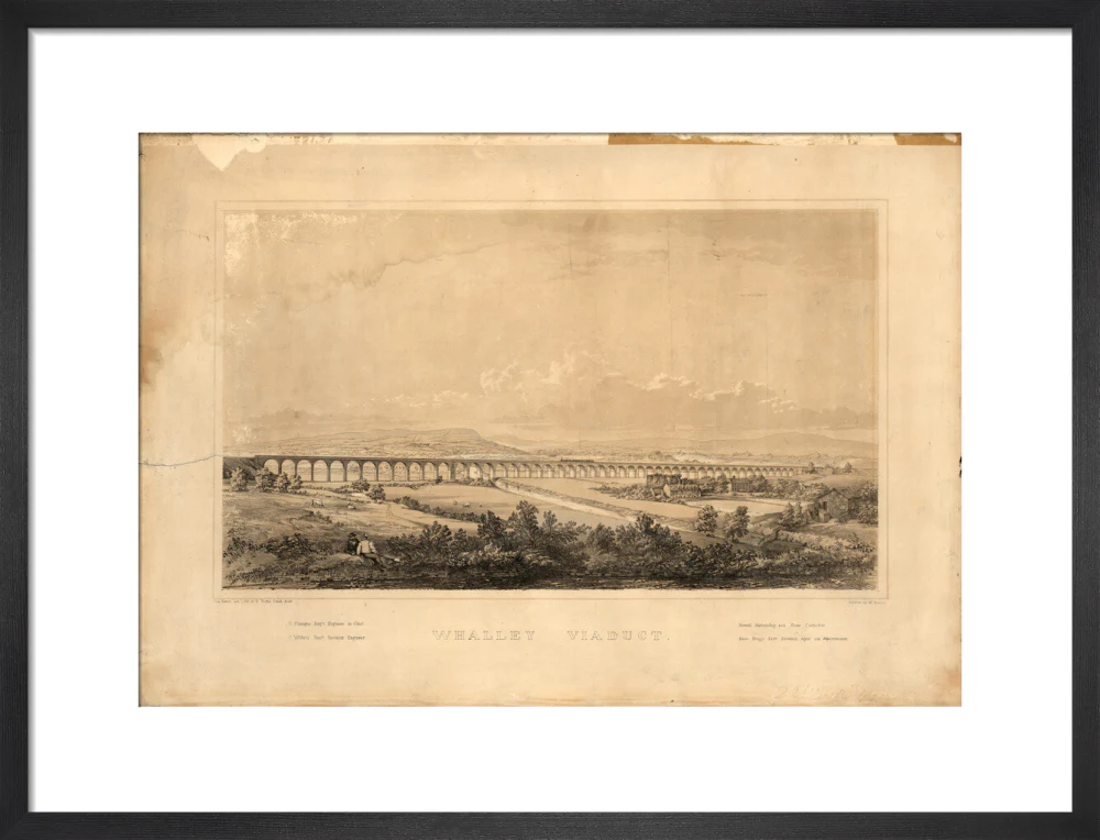 Lithograph, Whalley Viaduct. - Image 46