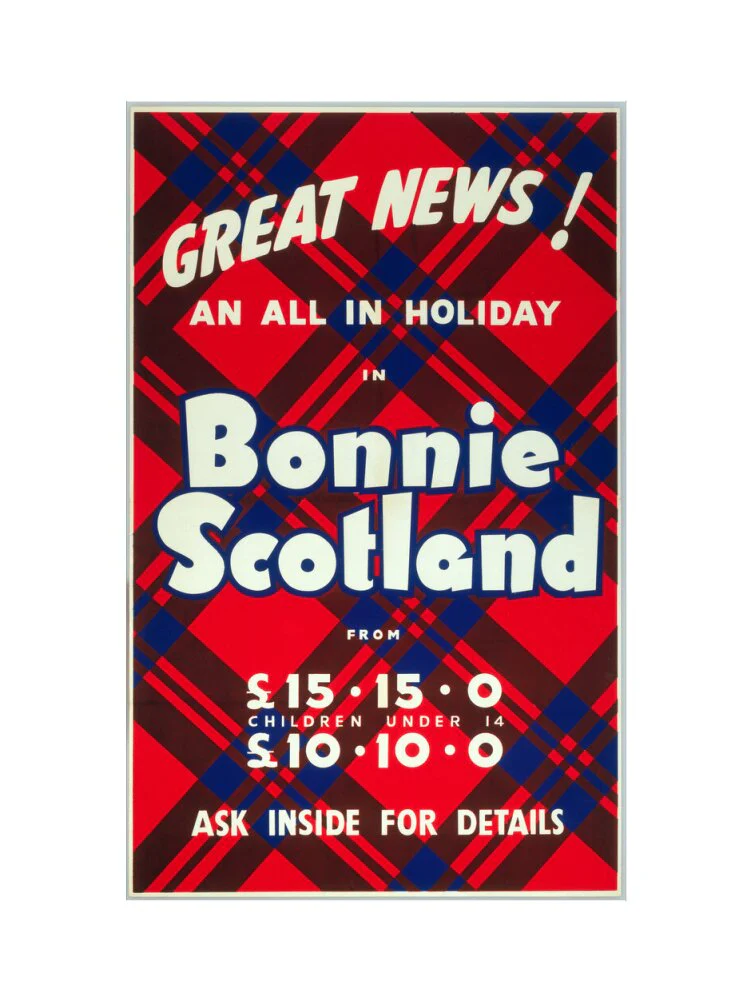 'Great News! An All in Holiday in Bonnie Scotland', BR poster, c 1950s - Image 12