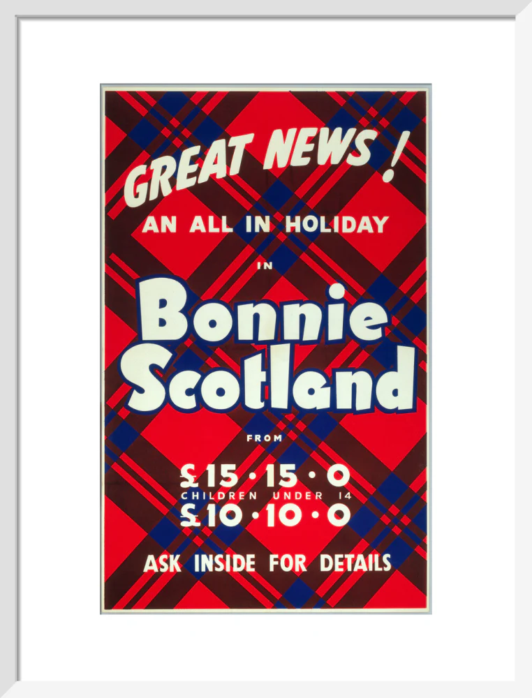 'Great News! An All in Holiday in Bonnie Scotland', BR poster, c 1950s - Image 14