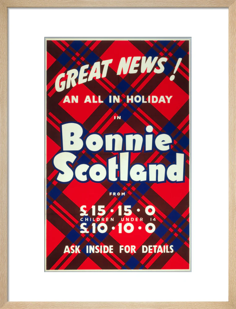 'Great News! An All in Holiday in Bonnie Scotland', BR poster, c 1950s - Image 16