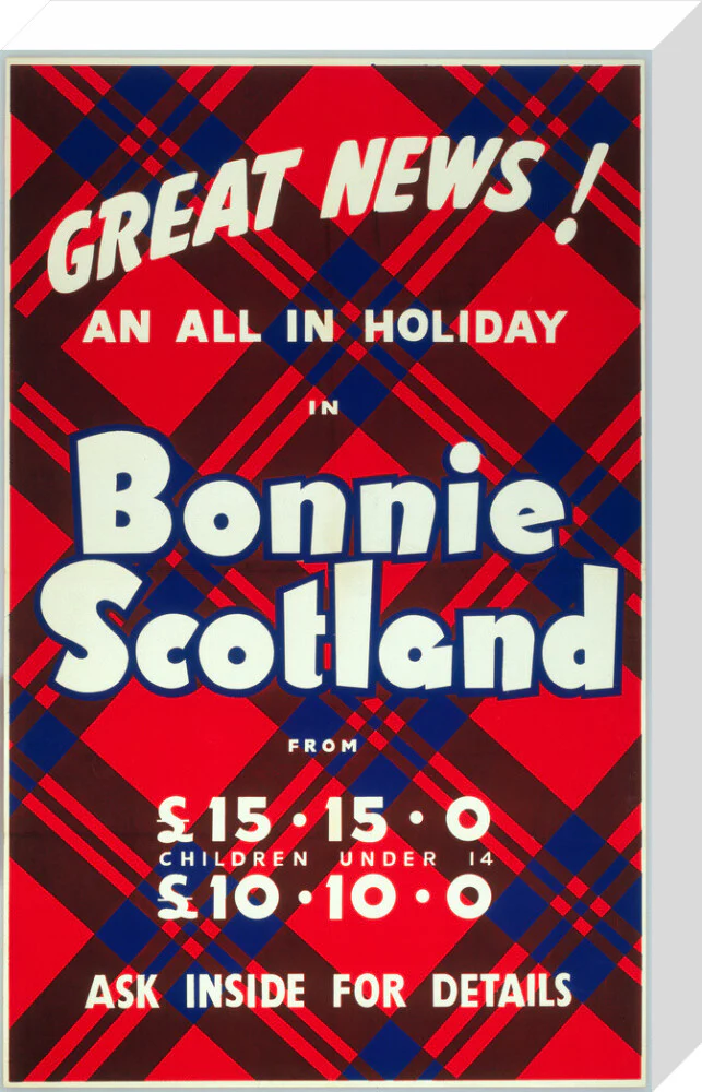 'Great News! An All in Holiday in Bonnie Scotland', BR poster, c 1950s - Image 32