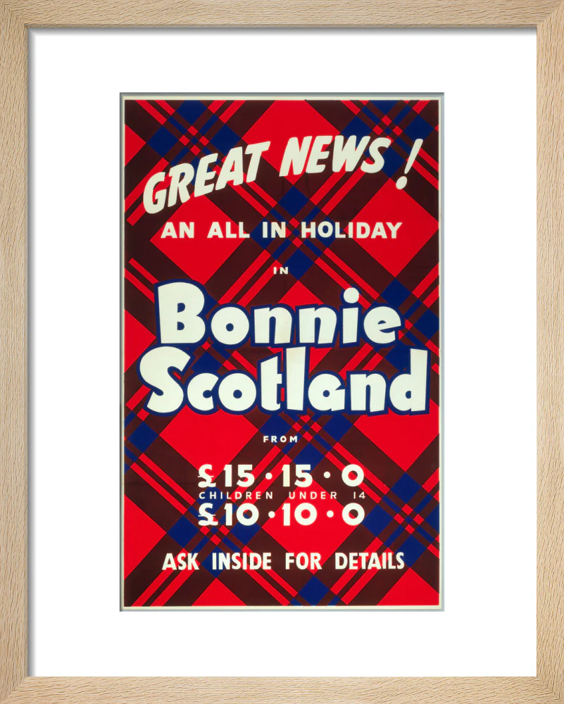 'Great News! An All in Holiday in Bonnie Scotland', BR poster, c 1950s - Image 39