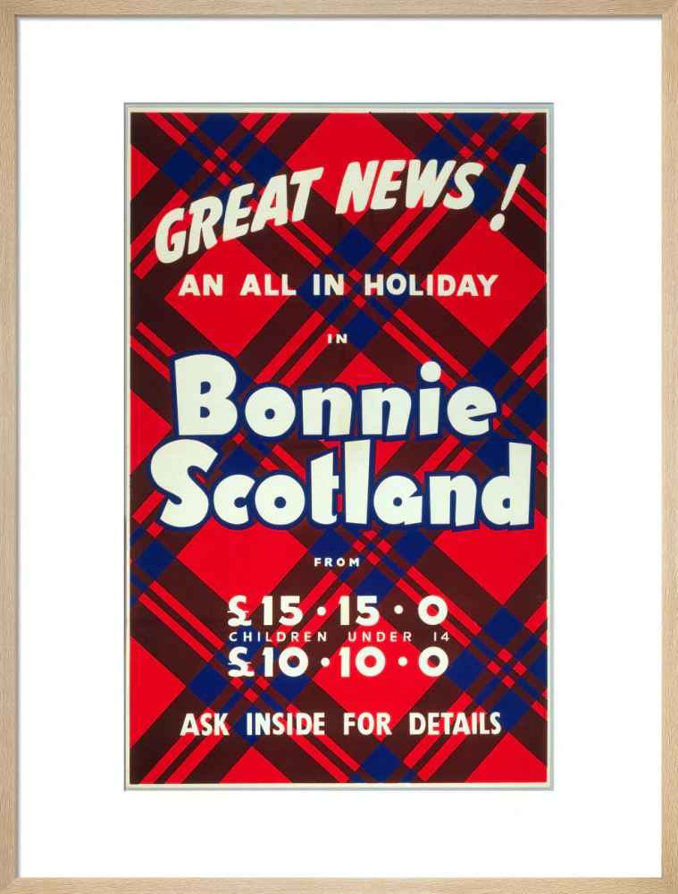 'Great News! An All in Holiday in Bonnie Scotland', BR poster, c 1950s - Image 54