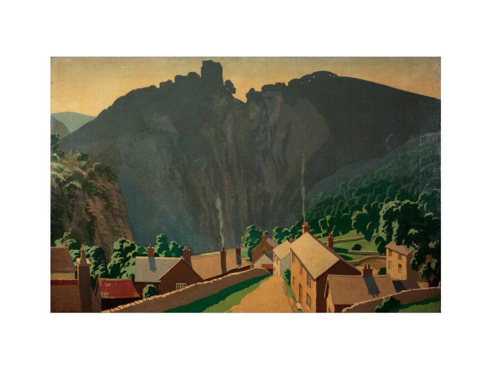 Painting 'The Peak District - Peveril Castle' - L. Campbell Taylor A R A. - Image 17