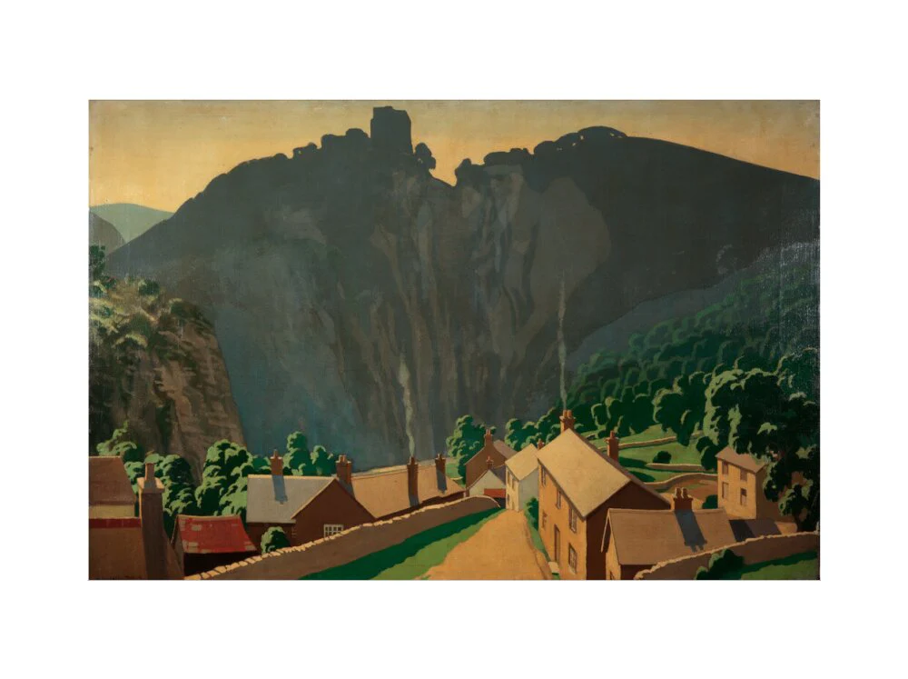 Painting 'The Peak District - Peveril Castle' - L. Campbell Taylor A R A. - Image 22