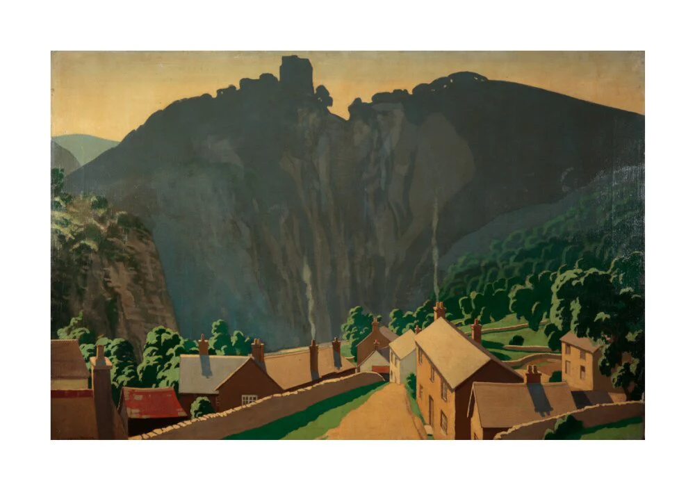 Painting 'The Peak District - Peveril Castle' - L. Campbell Taylor A R A. - Image 62