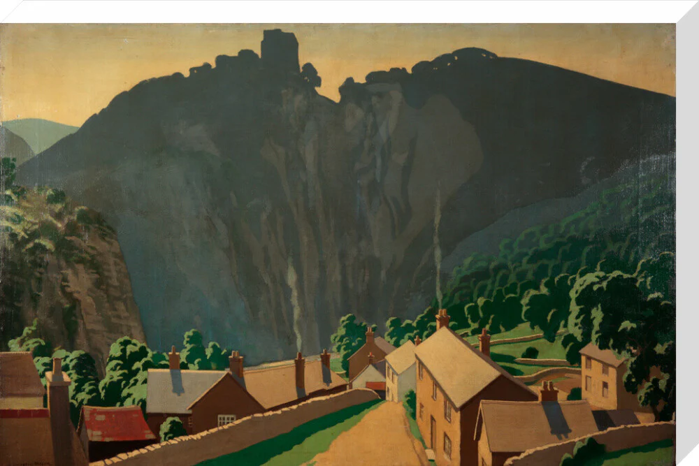 Painting 'The Peak District - Peveril Castle' - L. Campbell Taylor A R A. - Image 66