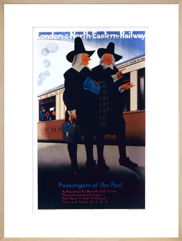 'Passengers of the Past - the Pilgrim Fathers', LNER poster, 1929. - Image 26