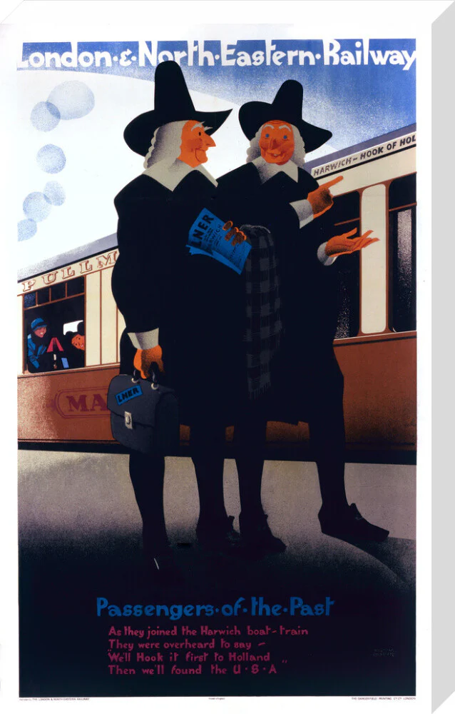 'Passengers of the Past - the Pilgrim Fathers', LNER poster, 1929. - Image 33