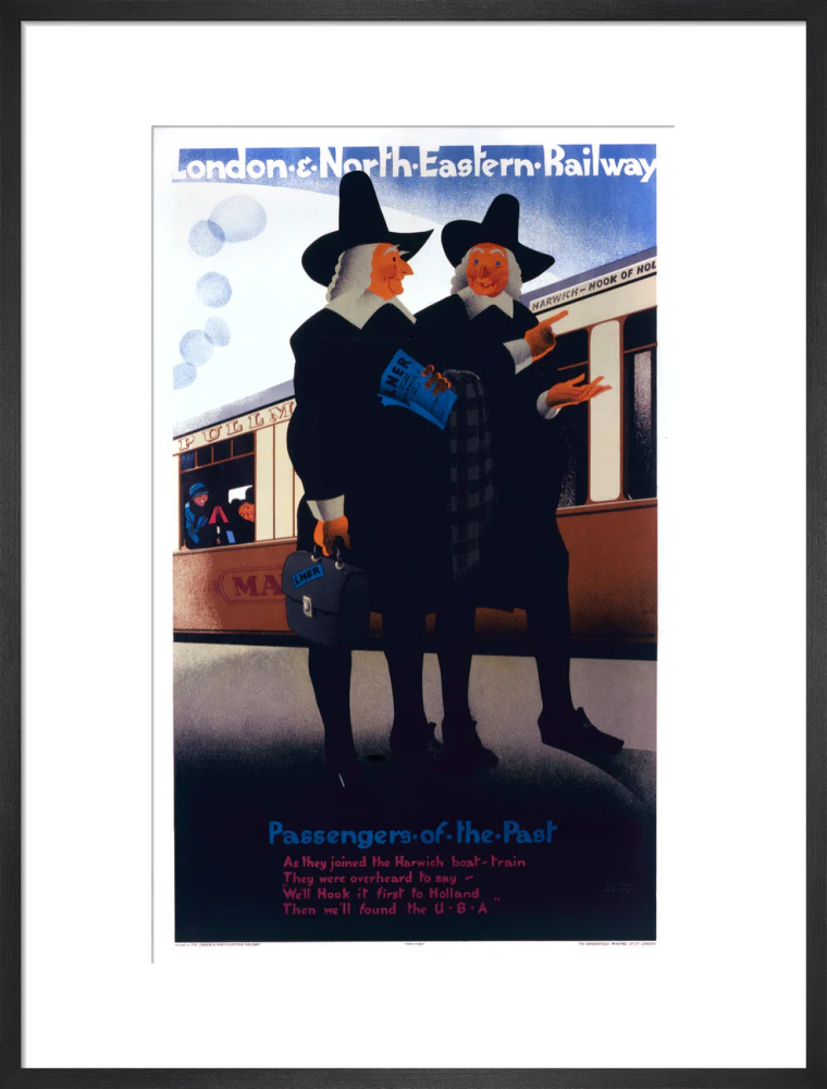 'Passengers of the Past - the Pilgrim Fathers', LNER poster, 1929. - Image 51
