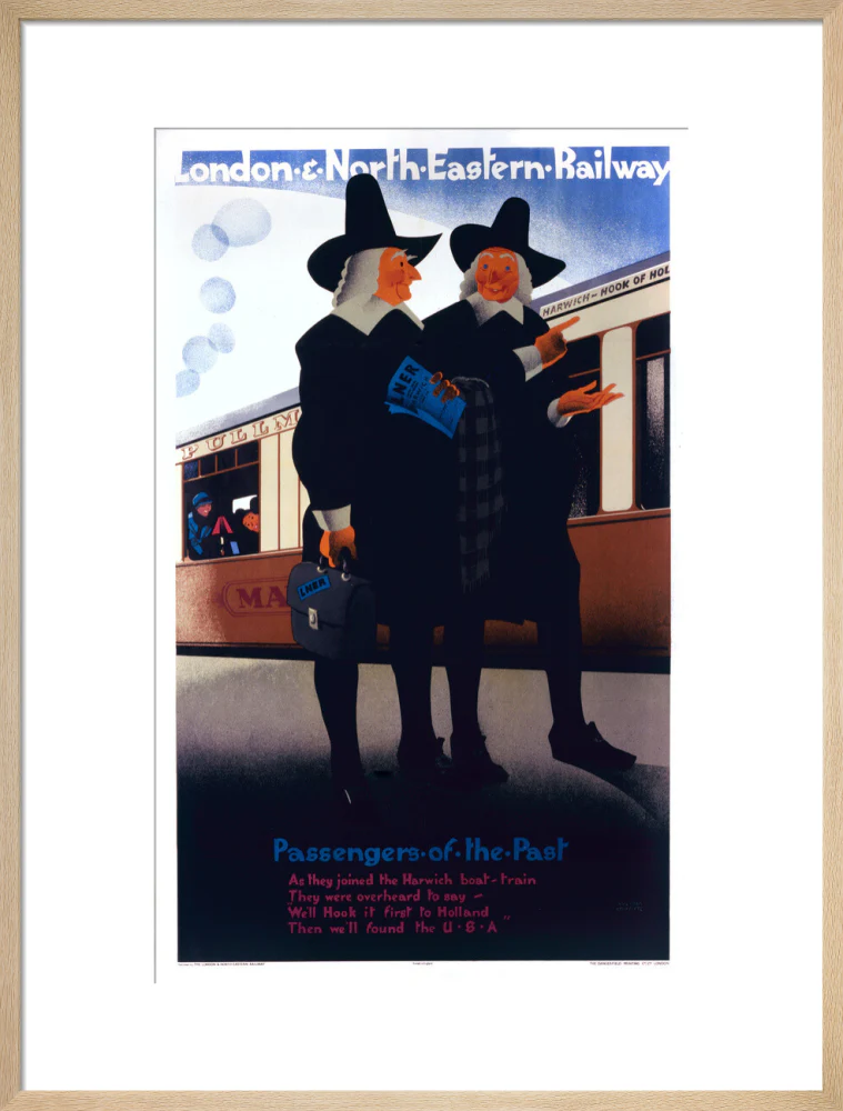 'Passengers of the Past - the Pilgrim Fathers', LNER poster, 1929. - Image 54
