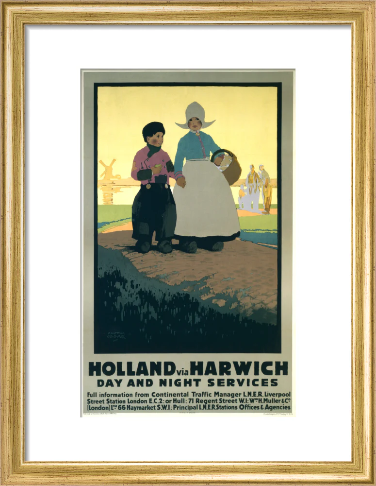 LNER poster. Holland via Harwich - Day & Night - Image 10