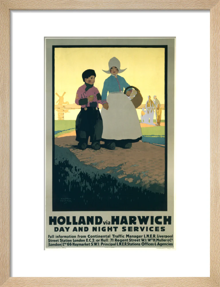 LNER poster. Holland via Harwich - Day & Night - Image 11