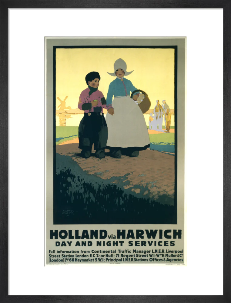 LNER poster. Holland via Harwich - Day & Night - Image 13