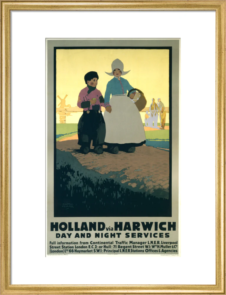 LNER poster. Holland via Harwich - Day & Night - Image 15