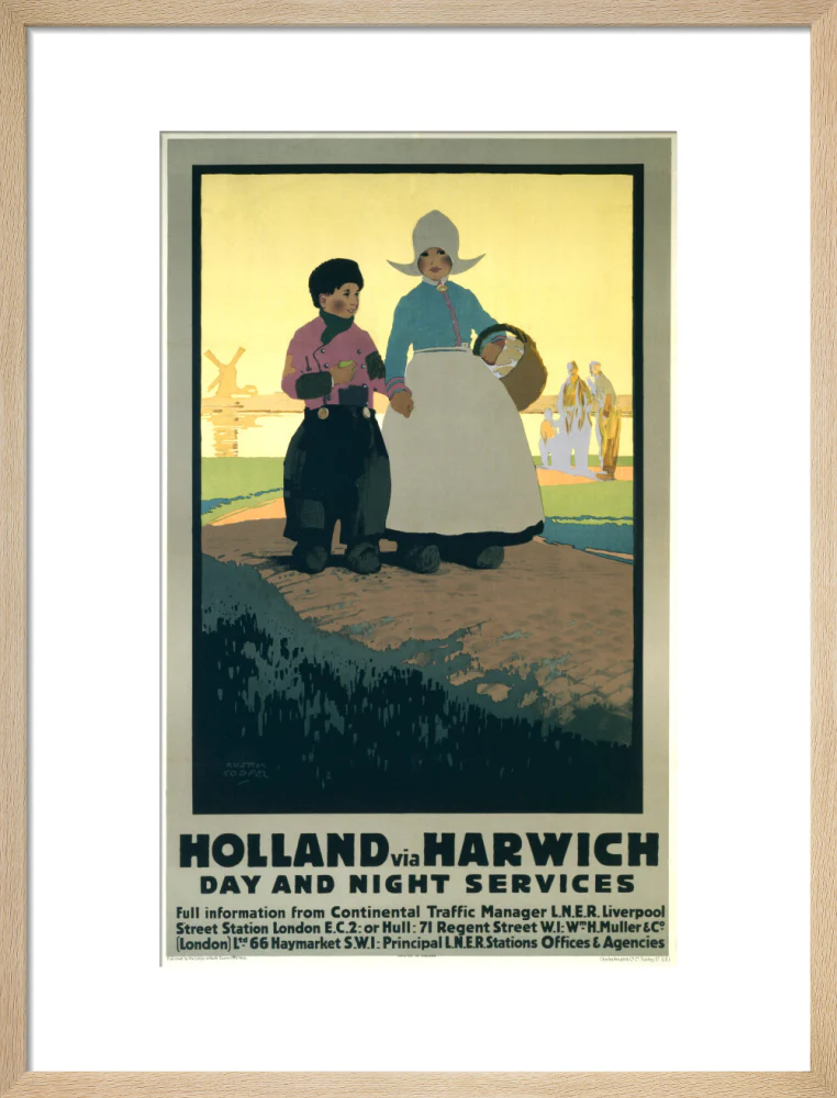 LNER poster. Holland via Harwich - Day & Night - Image 16