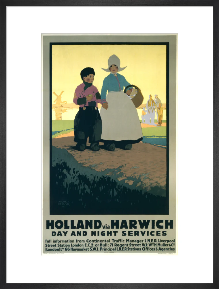 LNER poster. Holland via Harwich - Day & Night - Image 18